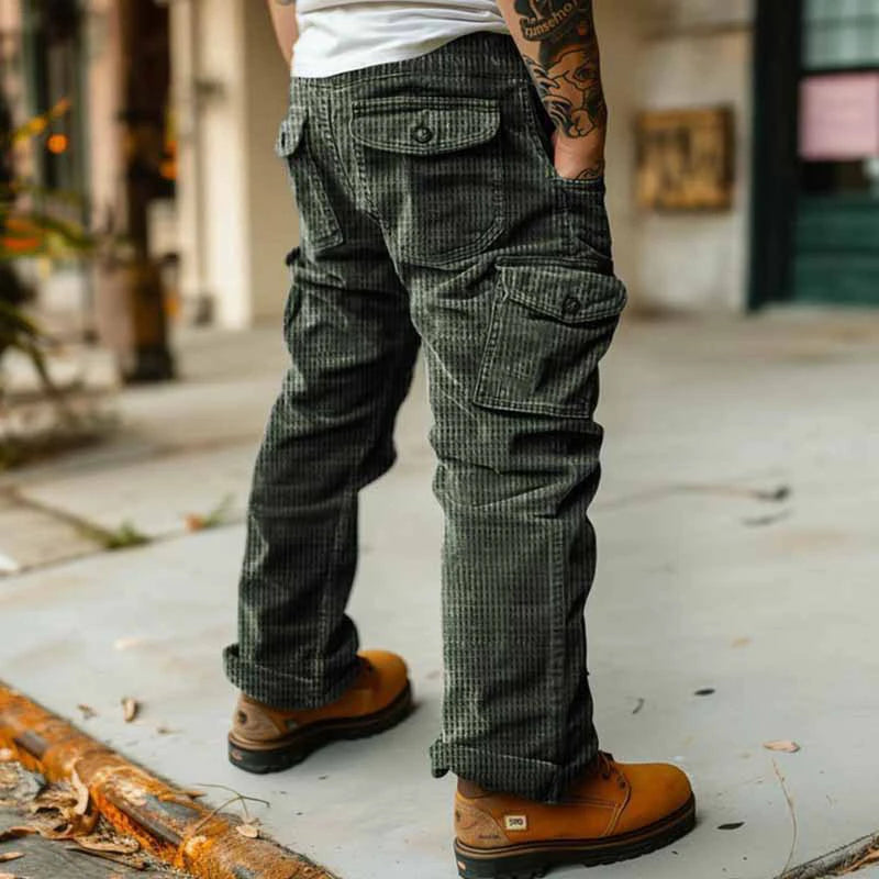 Casual Corduroy Multi-Pockets Pants