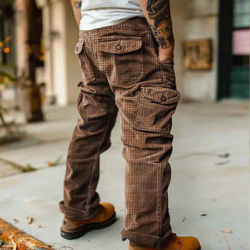 Casual Corduroy Multi-Pockets Pants