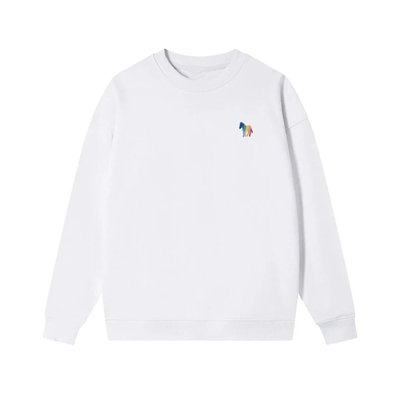 O-Neck Solid Cotton Embroidery Sweatshirts