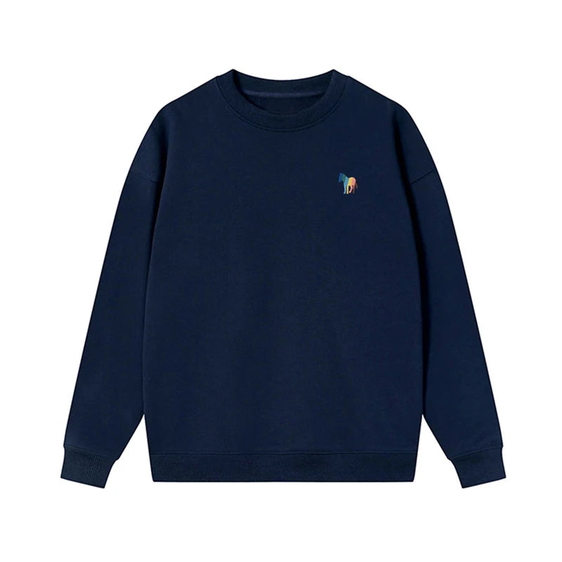 O-Neck Solid Cotton Embroidery Sweatshirts