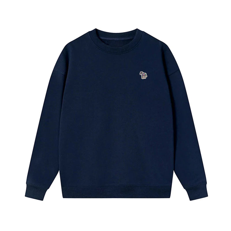 O-Neck Solid Cotton Embroidery Sweatshirts
