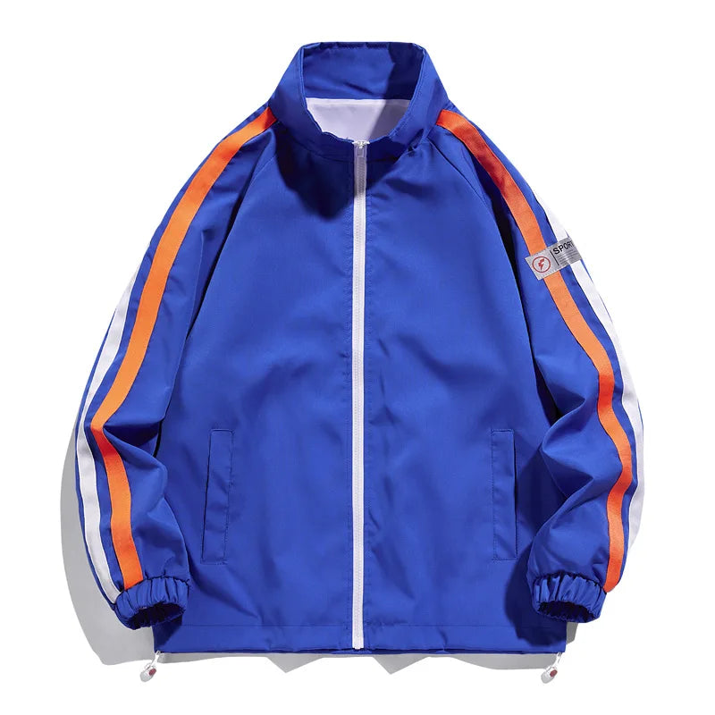 Side Stripes Elastic Band Cuff Jacket