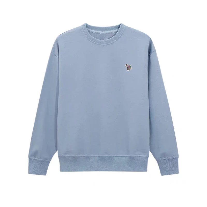 O-Neck Solid Cotton Embroidery Sweatshirts