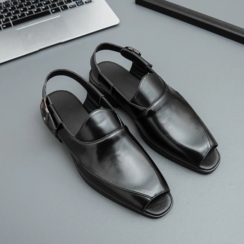 Summer Fashion Peep Toe Buckle Shoes