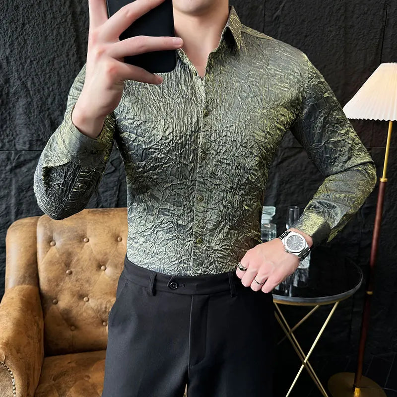 Fashion Folding Design Elegant Shirt