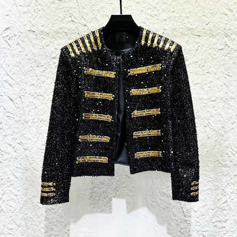 Embroidery Sequin Performance Blazer