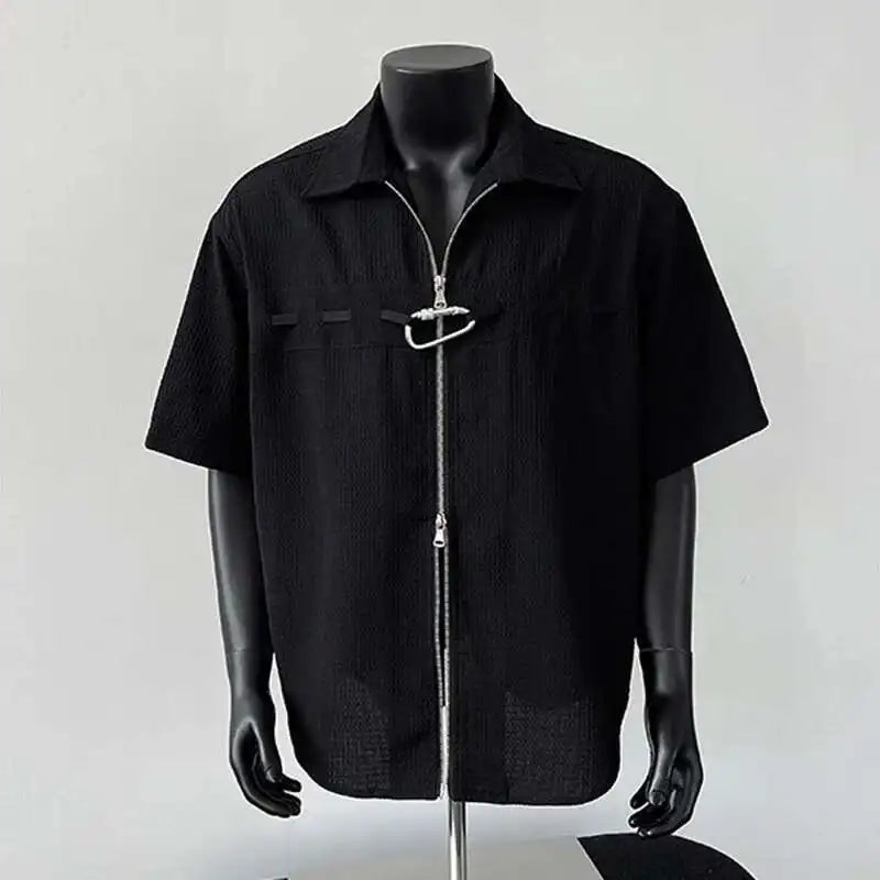 Solid Carabiner Screw Decor Shirt