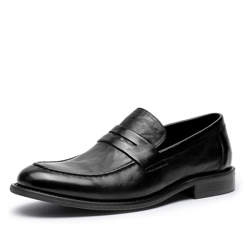 Comfortable Soft Sole Low-Cut Leather Loafers