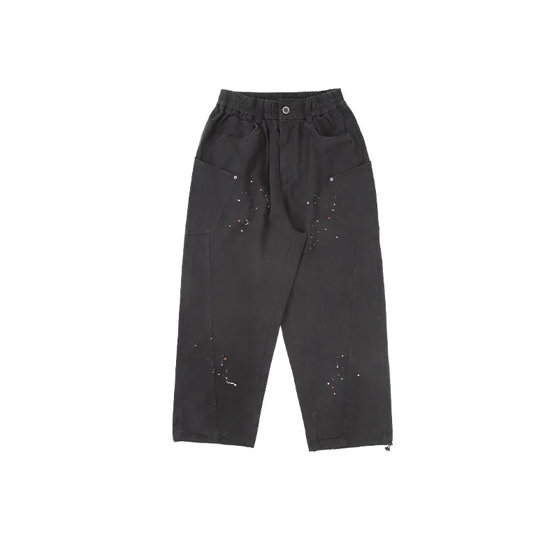 Oversized Baggy Paint Splatter Loose Pants