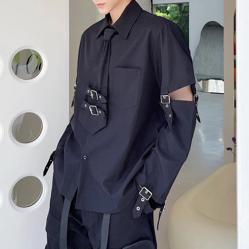 Metal Strap Long Sleeve Shirt