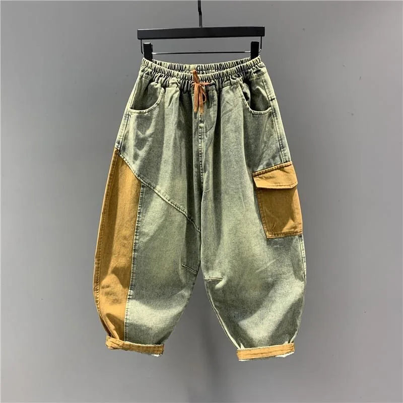 Oversized Loose Patchwork Jeans
