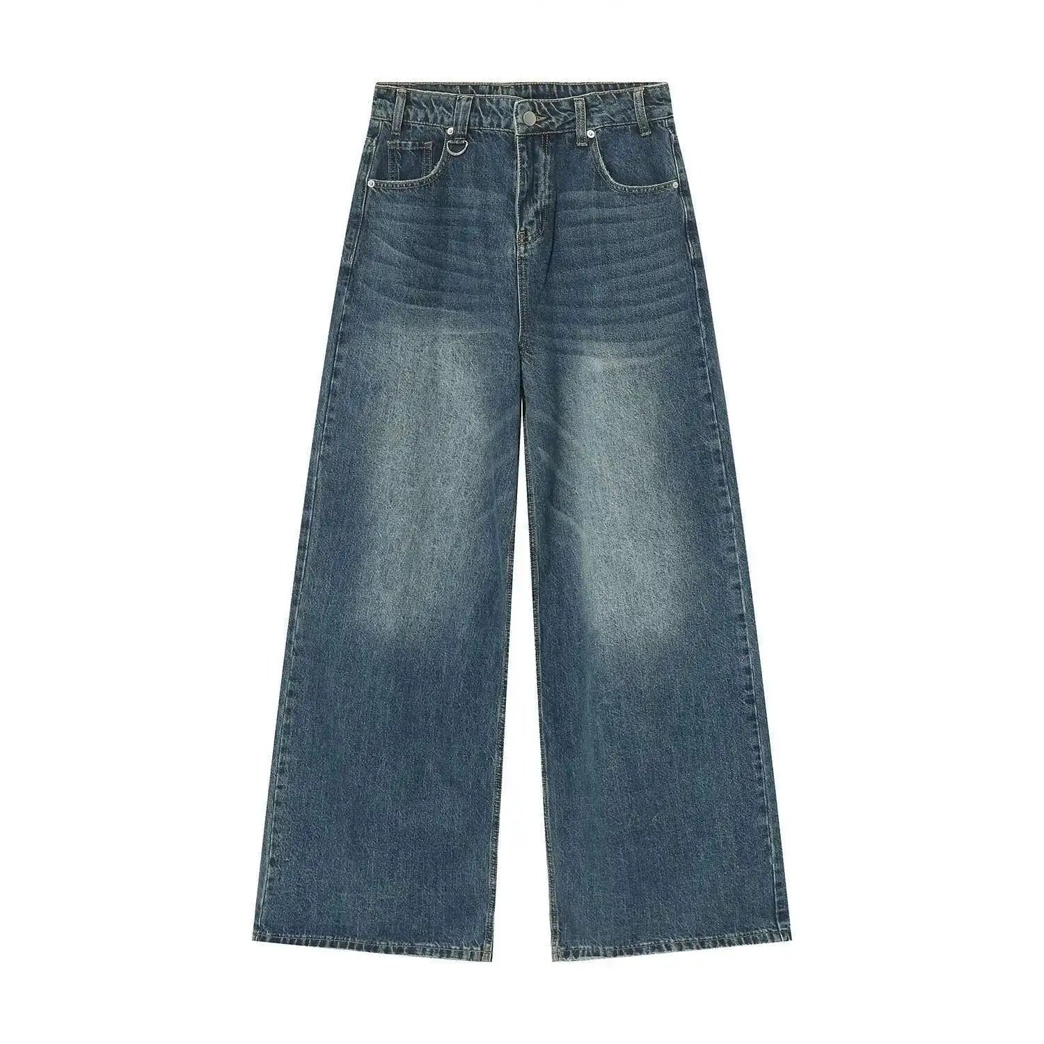 Washed Casual Straight Loose Jeans