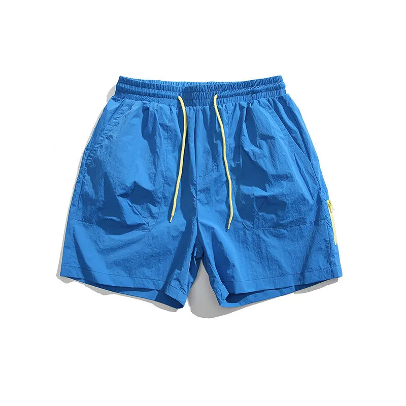Solid Simple Drawstring Casual Jogger Shorts