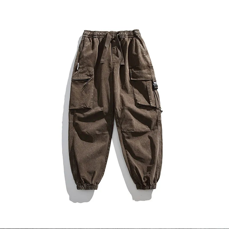 Oversized Baggy Washed Cargo Jogger Pants