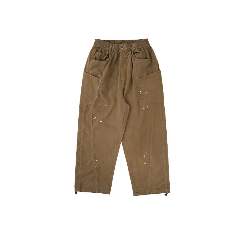 Oversized Baggy Paint Splatter Loose Pants