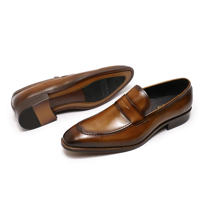 Classic Handmade Leather Penny Loafers