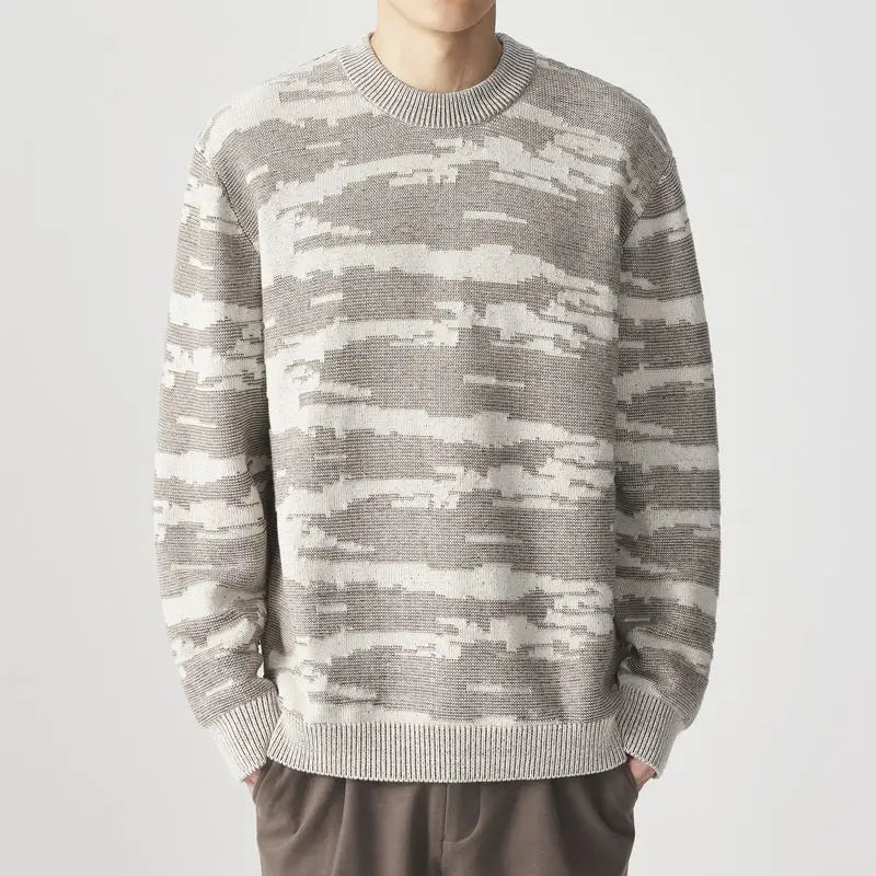Contrasting Colors Spliced Sweater