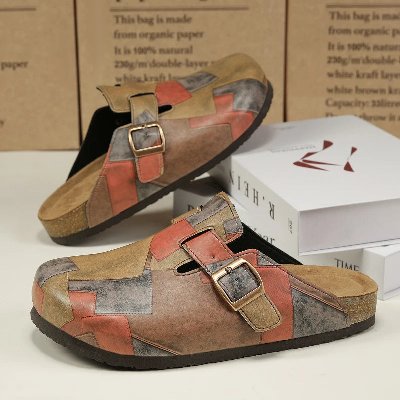 Architect Patch Leather Slip-On Shoes