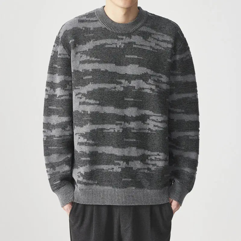 Contrasting Colors Spliced Sweater