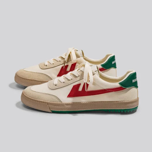 Flat Canvas Upper Lace-Up Sneakers