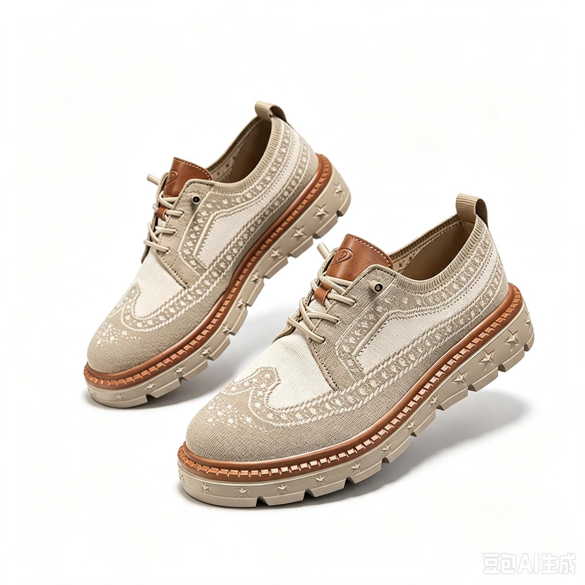 Casual Breathable Wingtip Brogue Sneakers