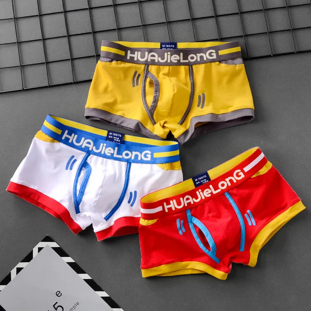 Cotton Spandex Colorful 3Pcs Boxer Set