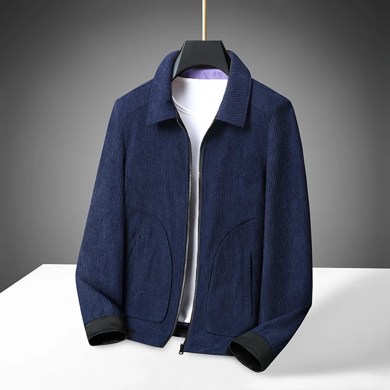Casual Solid Corduroy Fit Jacket