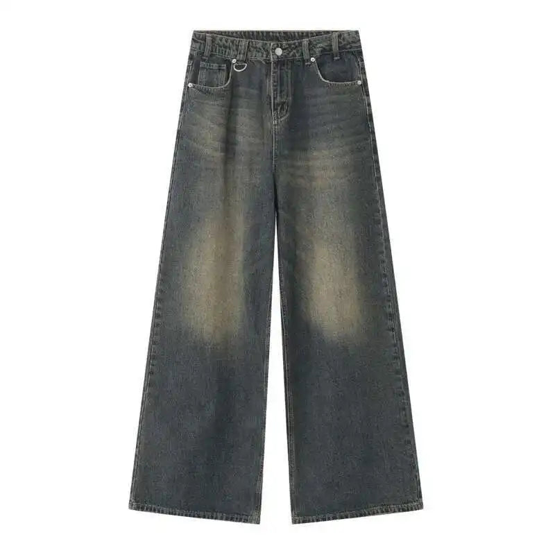 Washed Casual Straight Loose Jeans