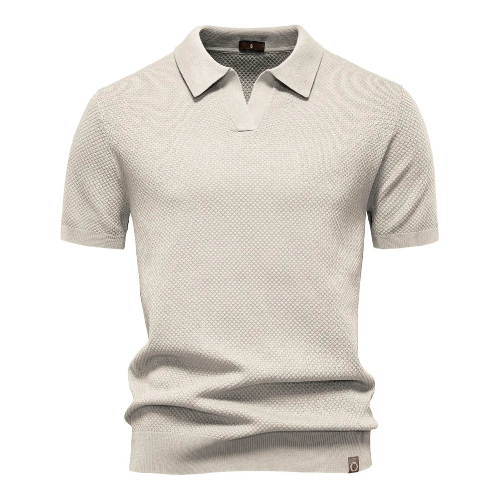 Solid Color Casual Breathable Polo Shirt