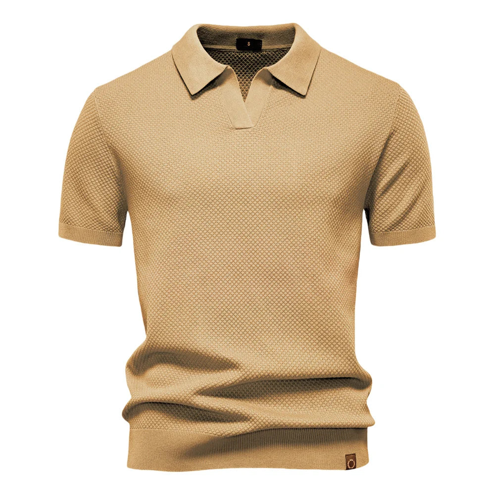 Solid Color Casual Breathable Polo Shirt
