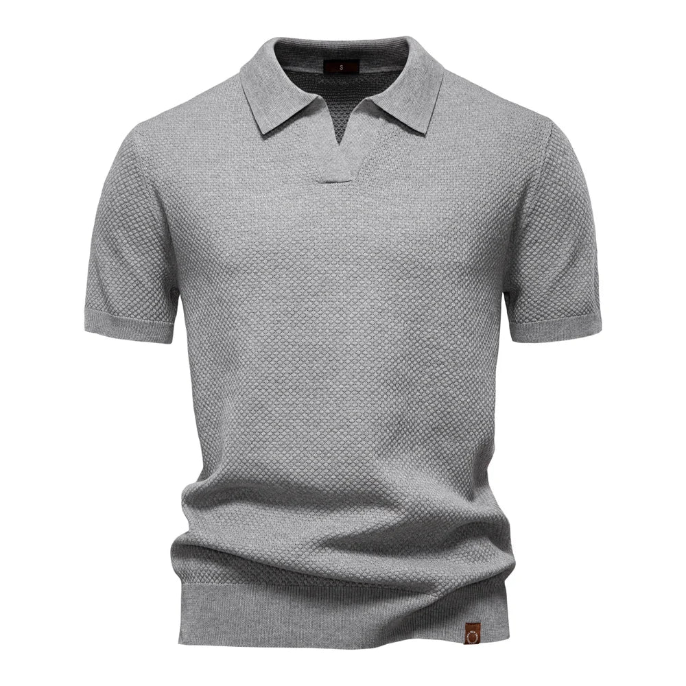 Solid Color Casual Breathable Polo Shirt