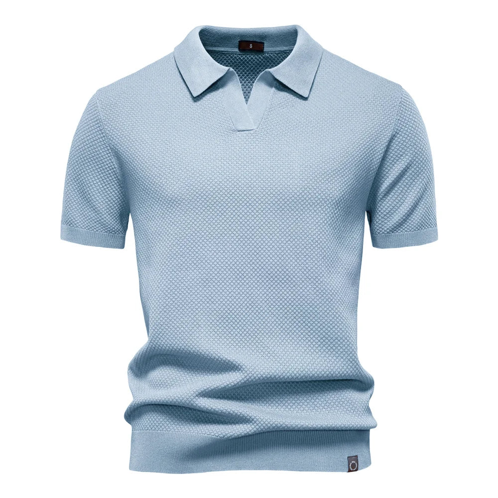 Solid Color Casual Breathable Polo Shirt
