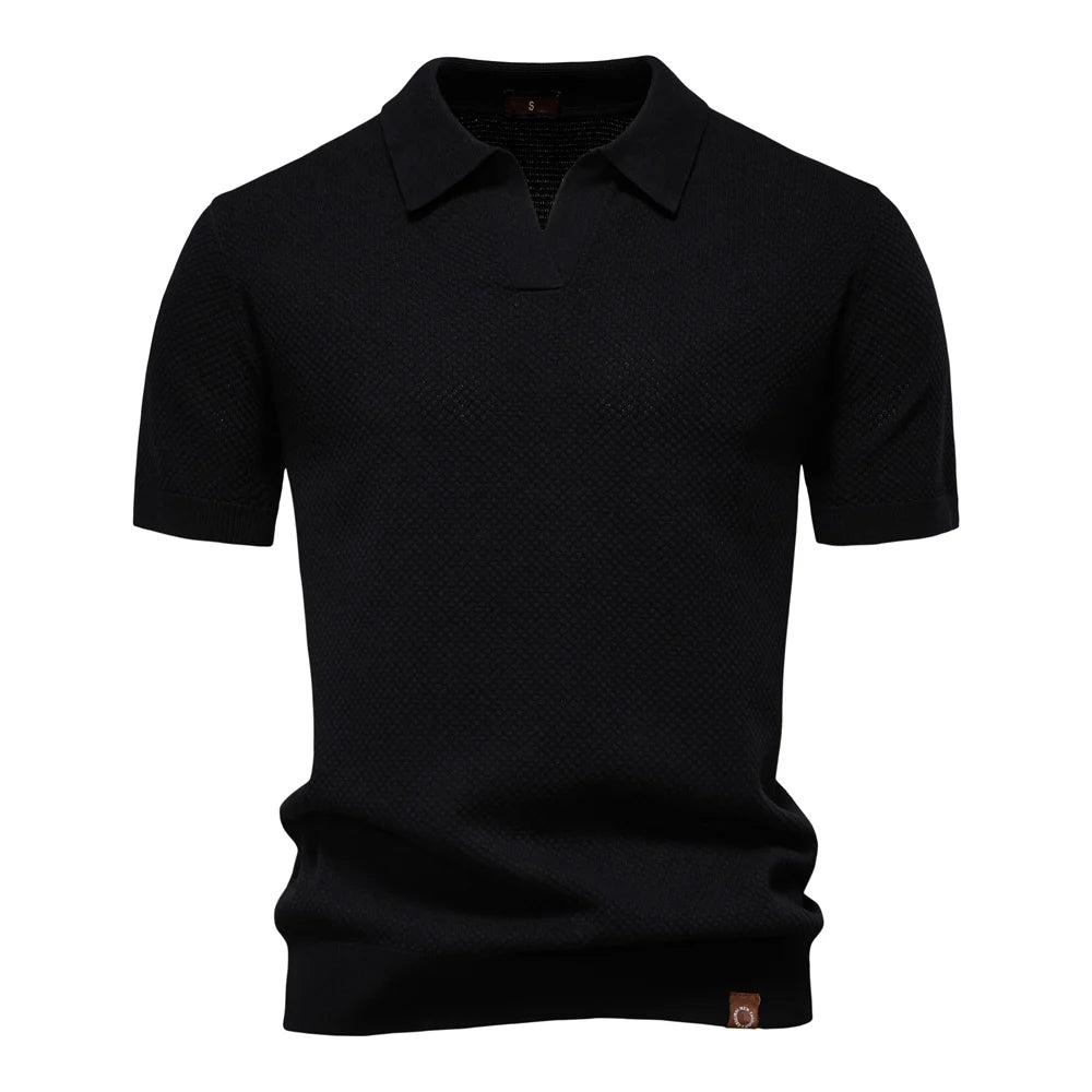 Solid Color Casual Breathable Polo Shirt