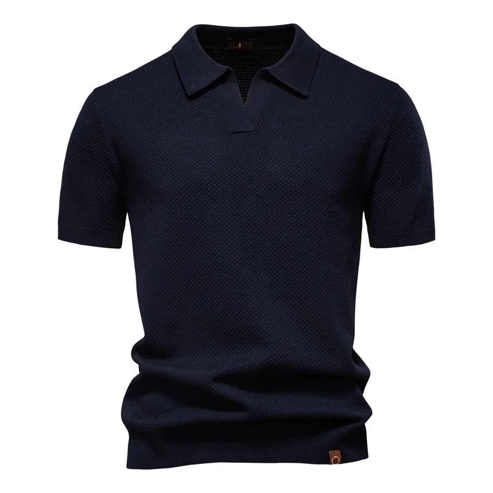 Solid Color Casual Breathable Polo Shirt