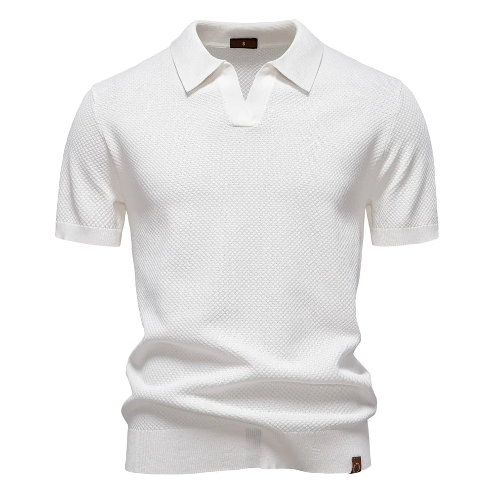 Solid Color Casual Breathable Polo Shirt