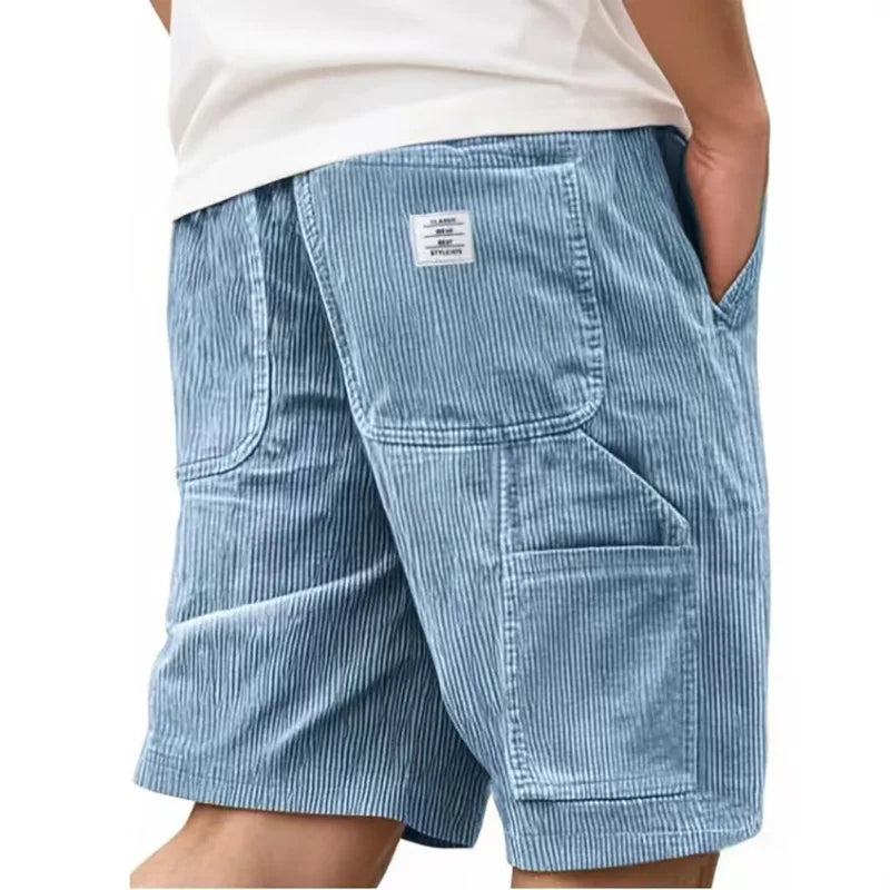 Casual Corduroy Loose Style Shorts
