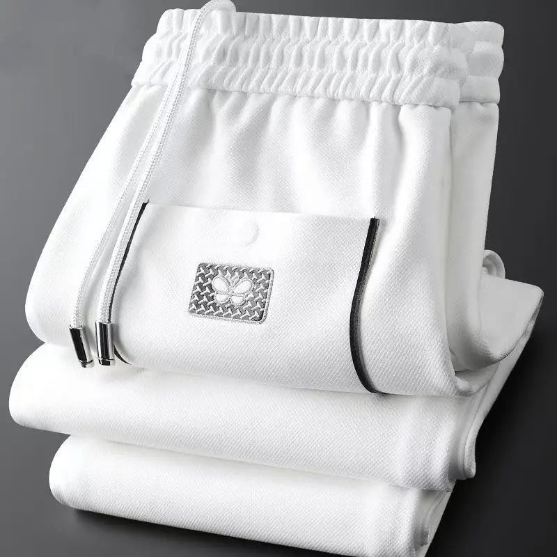 Embroidered Solid Casual Drawstring Sweatpants