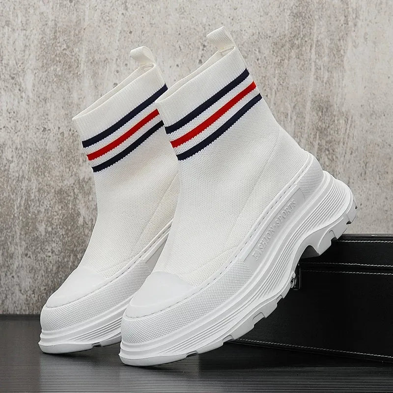 Breathable Mesh High-Top Socks Sneakers