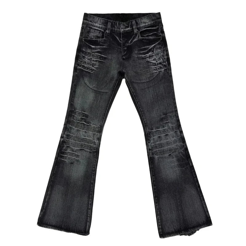 Y2K Mid Blue Washed Flare Jeans