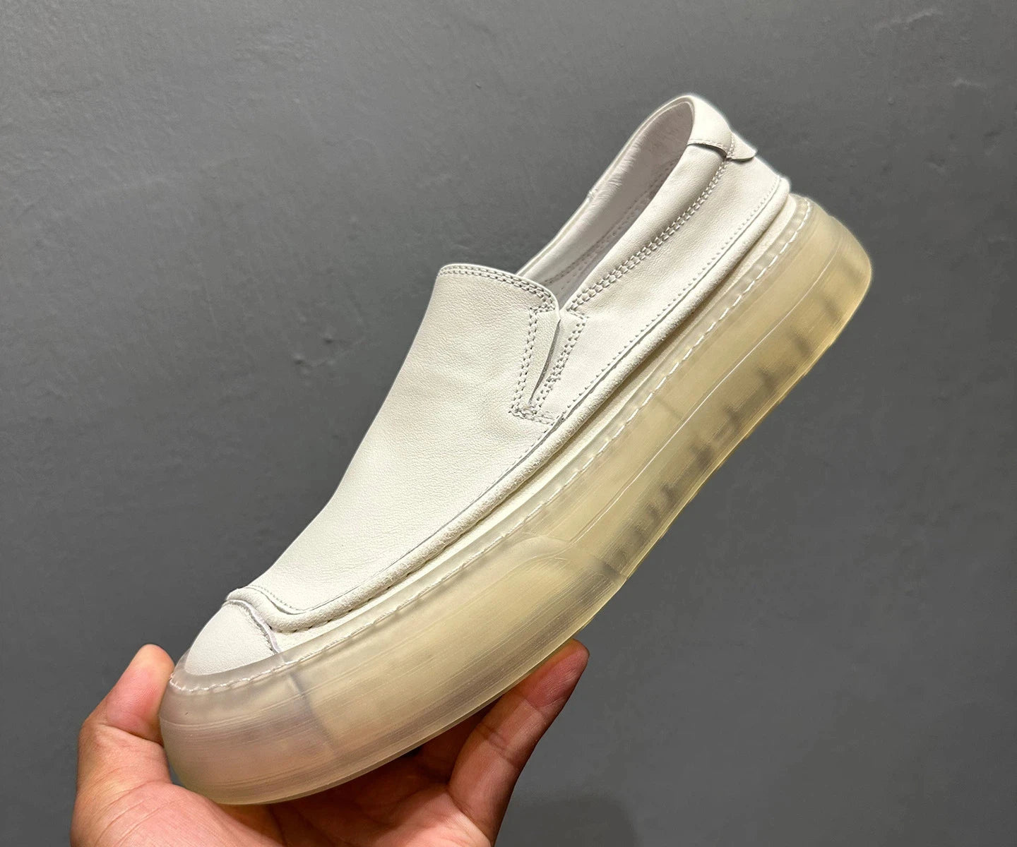 Solid Top Grain Leather Loafers