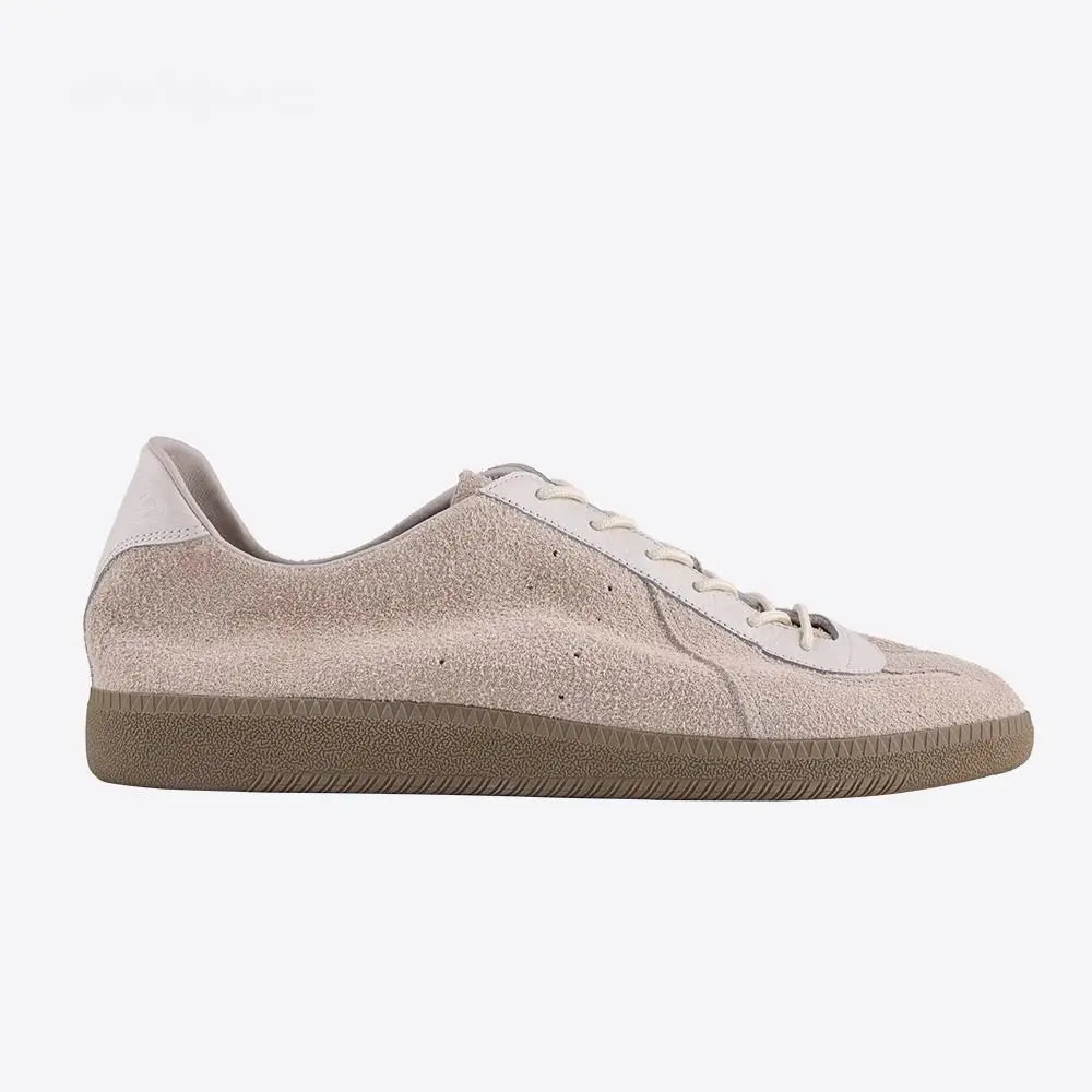 Suede Leather Overlay Flat Sneakers