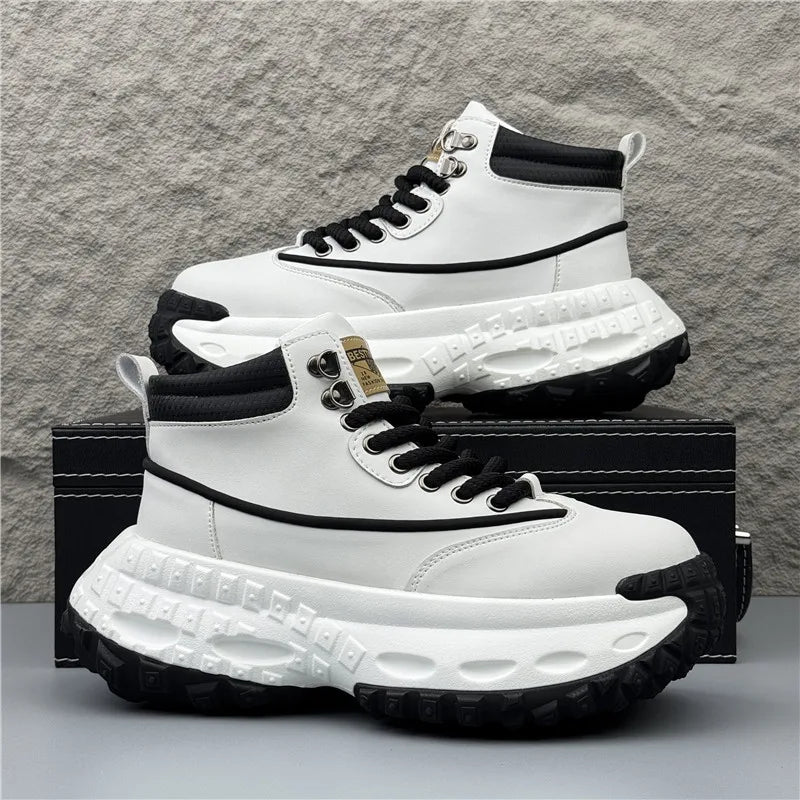Chunky Sole High Top Casual Sneakers