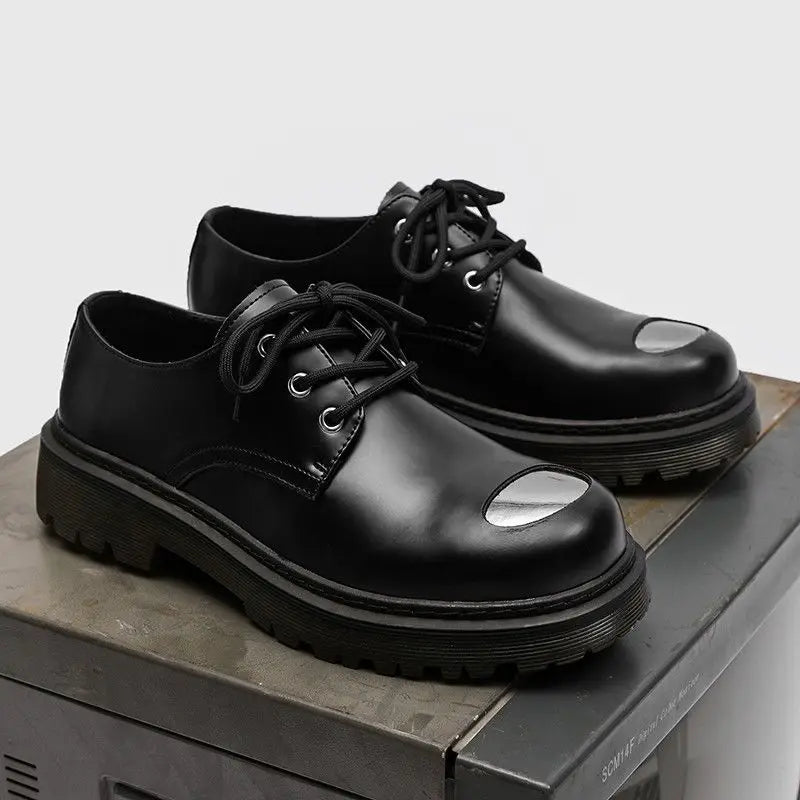 Men's Iron Steel Head Leather Shoes