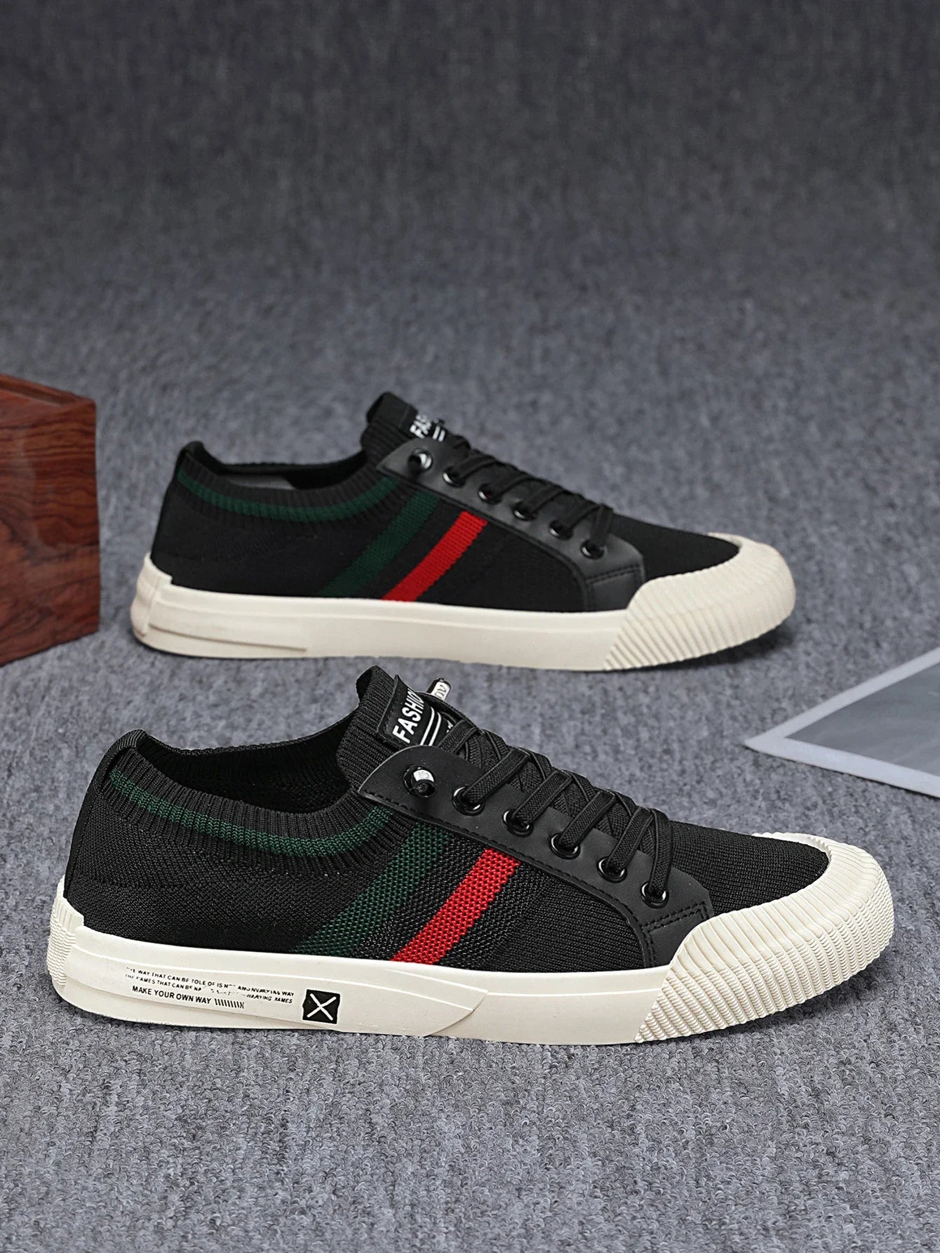 Lines Fabric Low-Top Sneakers