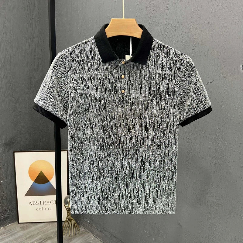 Solid Casual Short Sleeve Polo Shirt