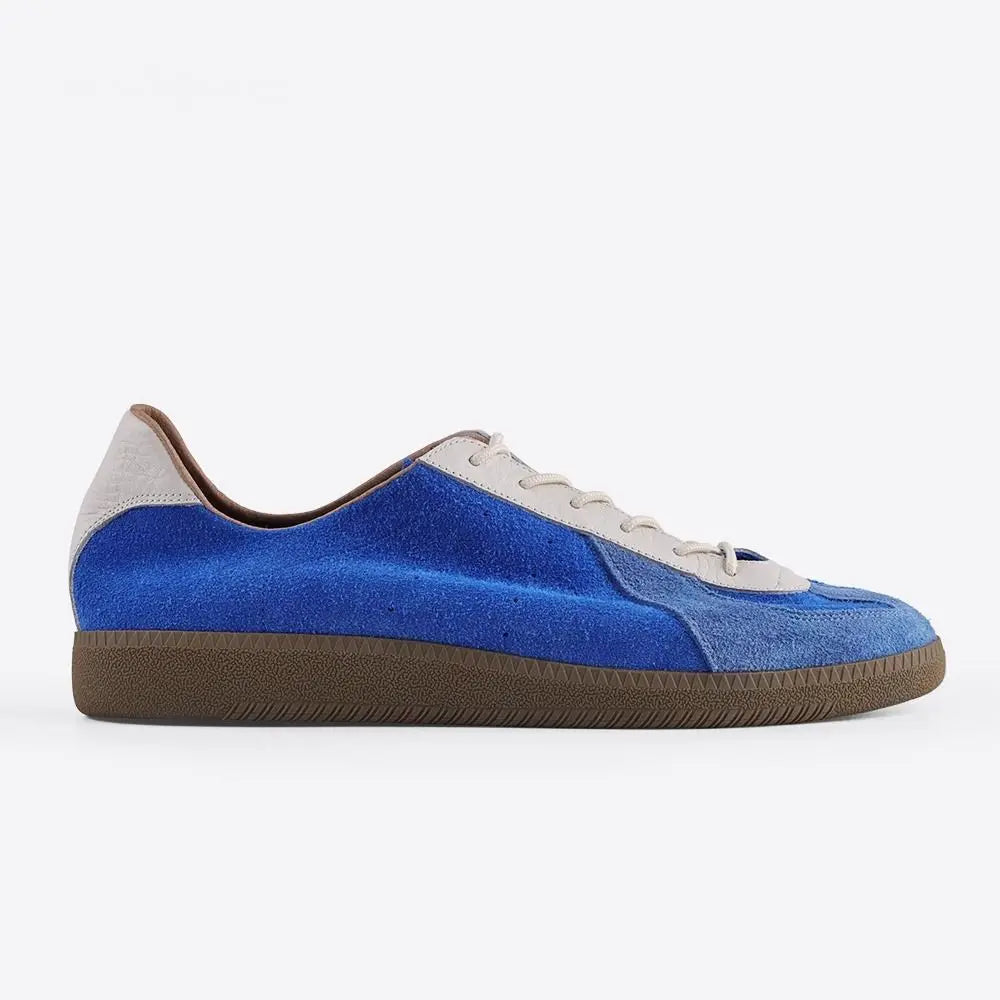 Suede Leather Overlay Flat Sneakers