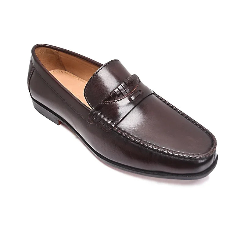 Casual Glossy Genuine Leather Loafers