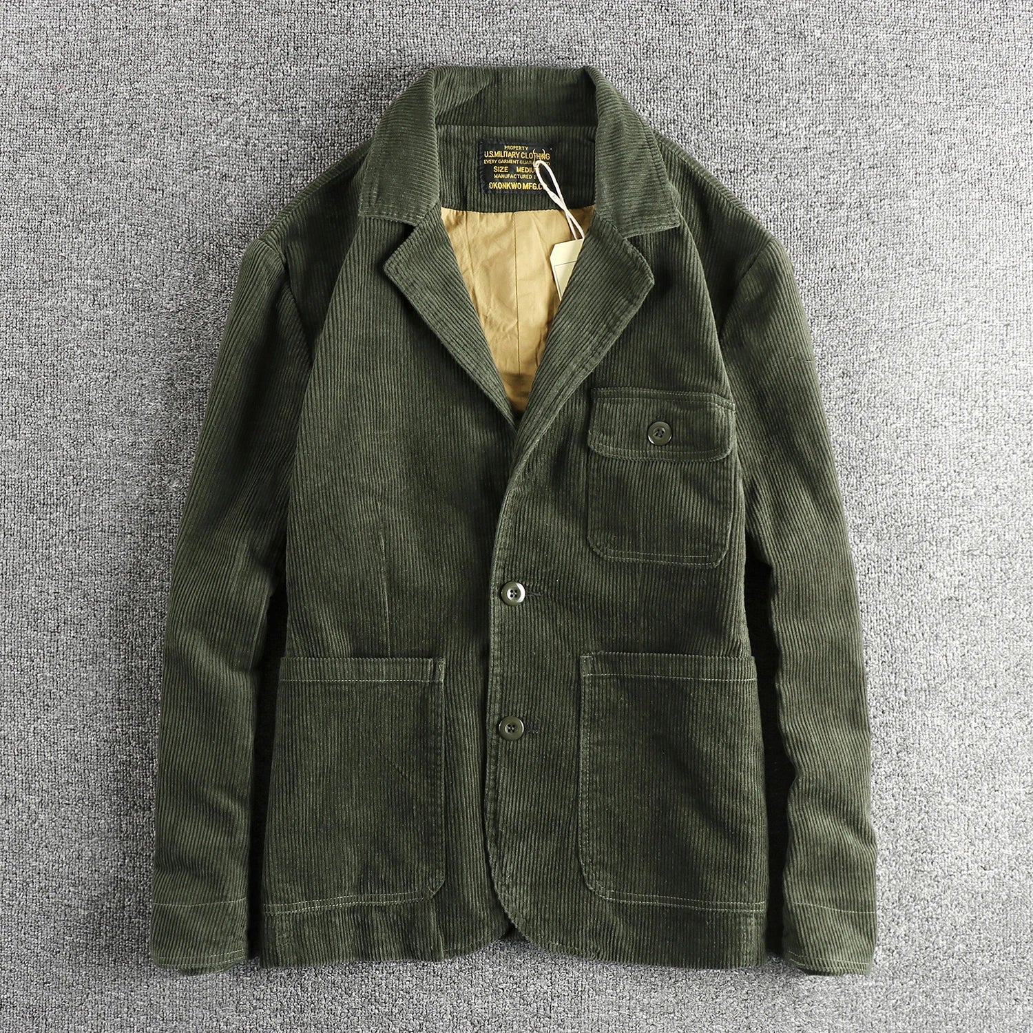 Multi-Pockets Corduroy Cotton Jacket