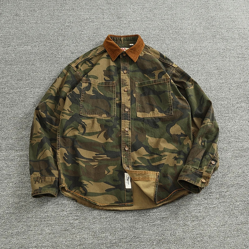Twill Camouflage Cargo Windbreaker Jacket