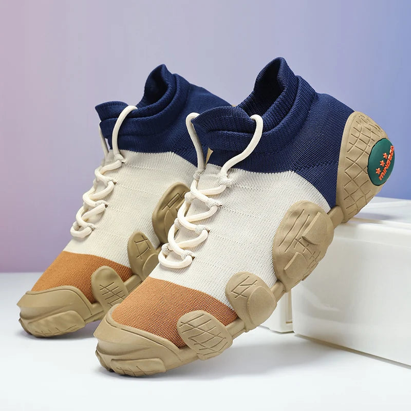 Patchwork Color Chunky Platform Sneakers